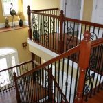 Turned Newels with Iron Balusters