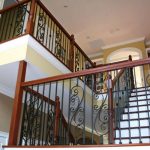 Turned Newels with Iron Balusters Turned Newels with Iron Balusters