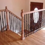 Turned Newels and Iron Balusters