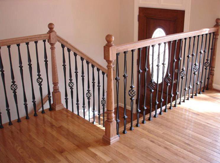 Turned Newels and Iron Balusters Turned Newels and Iron Balusters