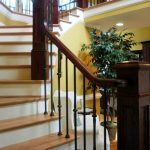 Straight Handrail on Winding Stairway