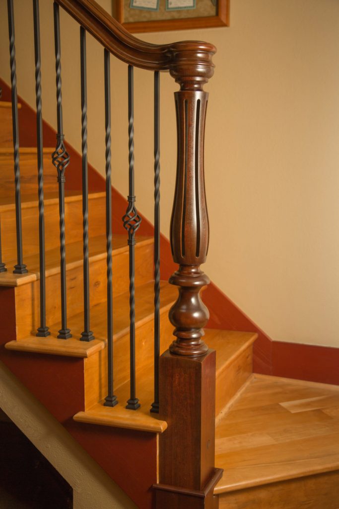 Iron Balusters & Ornate Turned Newels Iron Balusters & Ornate Turned Newels