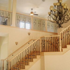 Gothic Wrought Iron Balusters Installed