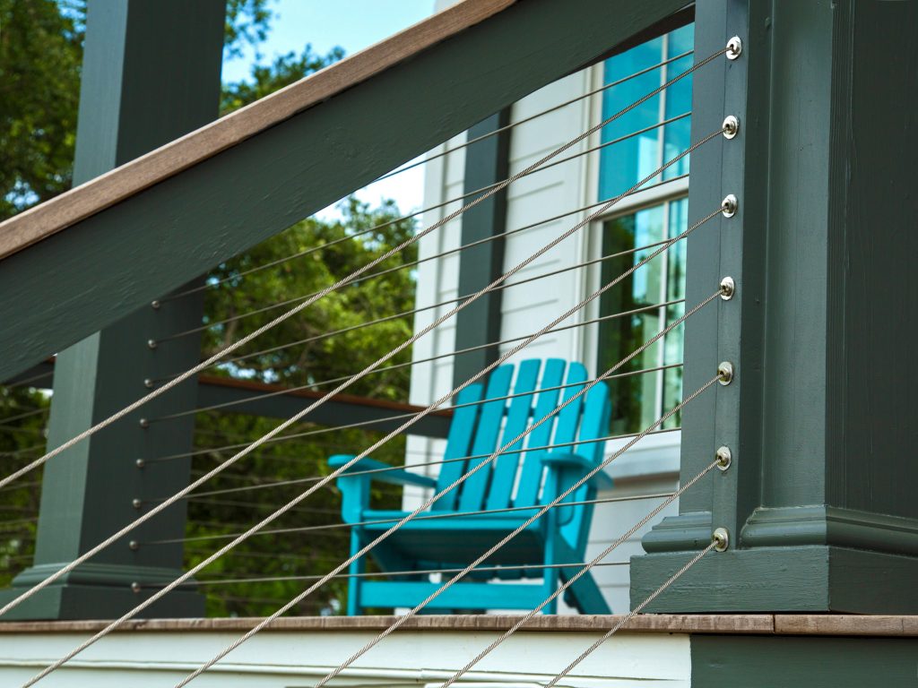 Wood Post Cable Railing Wood Post Cable Railing