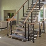 Aluminum Posts with White Oak Handrail Aluminum Posts with White Oak Handrail