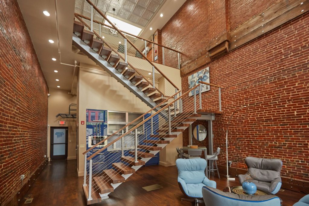 thick tread floating staircase in powder coat silver thick tread floating staircase in powder coat silver