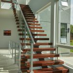 Sppedboat Silver Floating Stair and Glass Railing Sppedboat Silver Floating Stair and Glass Railing