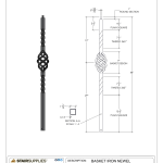 2450 Basket Iron Newel - Image 2