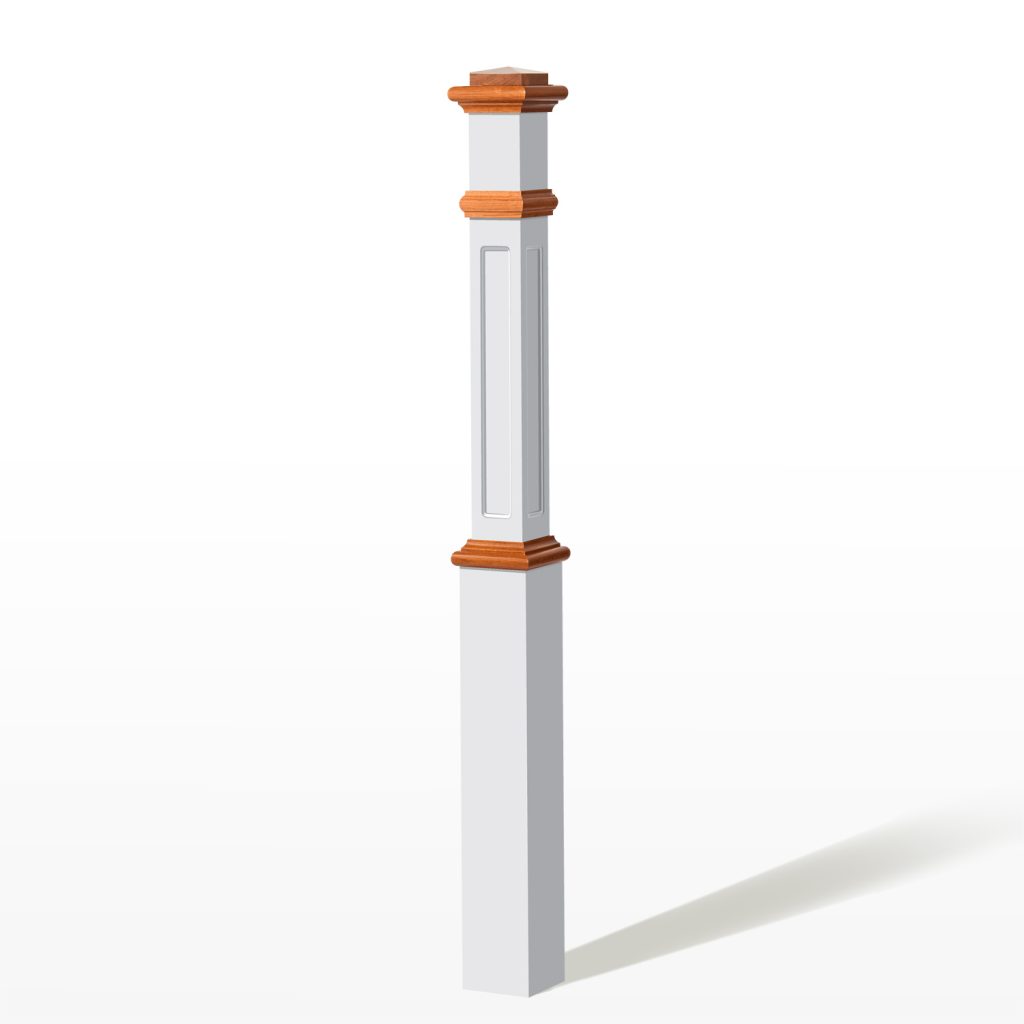 4625 Blended Recessed Panel w/ Cove Box Newel