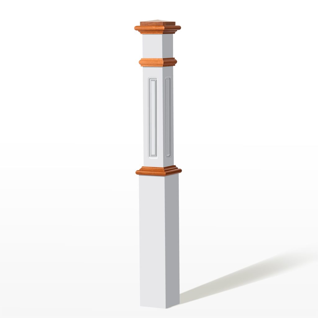 4791 Blended Raised Panel Box Newel