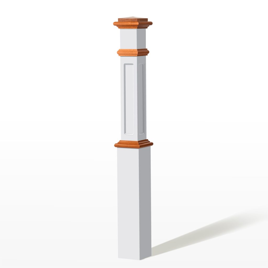 4993 Blended Recessed Panel w/ Cove Box Newel