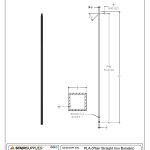 2555 Plain Straight Iron Baluster - Image 3