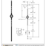 2652 Knee Wall Single Basket Iron Baluster - Image 3