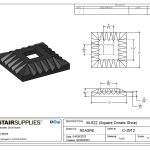 2912 1/2" Square Ornate Shoe - Image 3