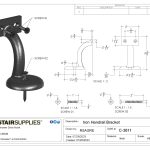 Iron Handrail Bracket C-3611 - Image 2