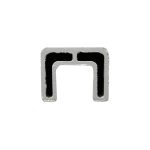 Aluminum Square Cap Rail for Glass - Image 2