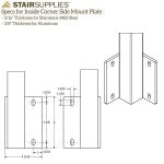 Side Mount (Fascia) Flat Top Square 2" Rod Railing Posts - Image 5