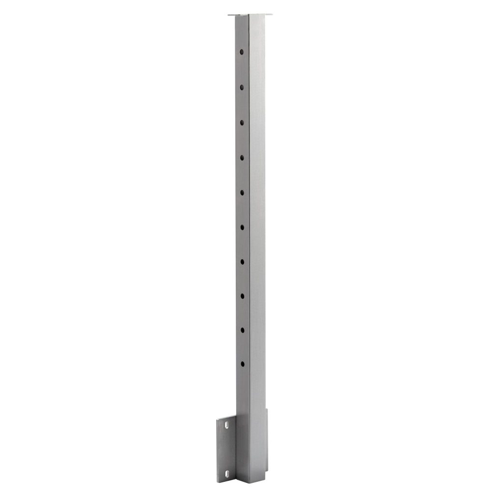 Side Mount (Fascia) Flat Top Square 2" Rod Railing Posts