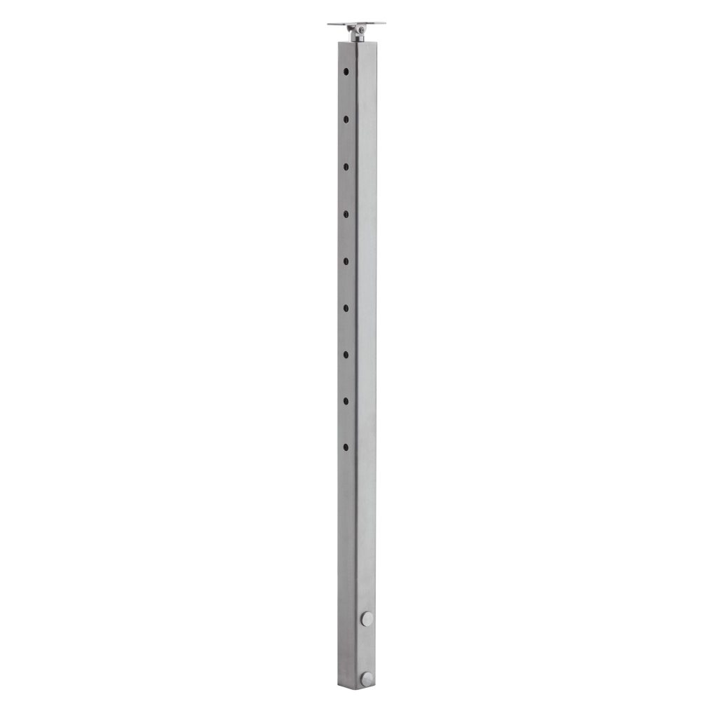 Slim Side Mount (Fascia) Universal Top Square 2" Rod Railing Posts